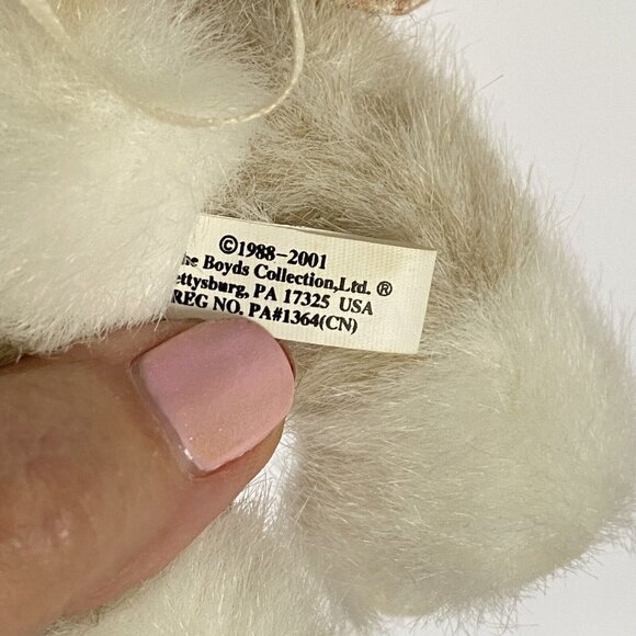 Boyds Bears Lil Peach Bunny Rabbit Gingham Wings Archive Collection Ornament - Picture 9 of 10